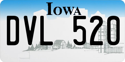 IA license plate DVL520