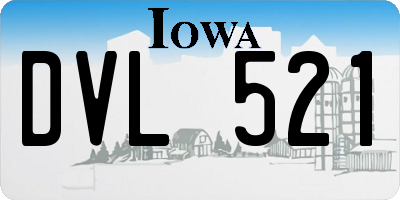 IA license plate DVL521