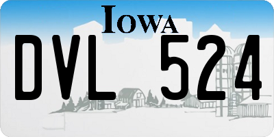 IA license plate DVL524