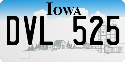 IA license plate DVL525
