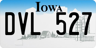 IA license plate DVL527