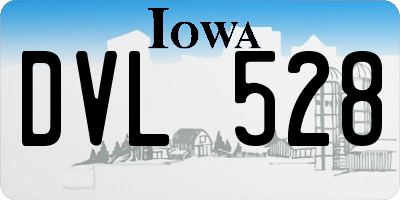 IA license plate DVL528