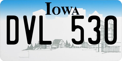 IA license plate DVL530