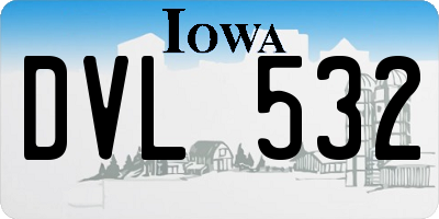 IA license plate DVL532