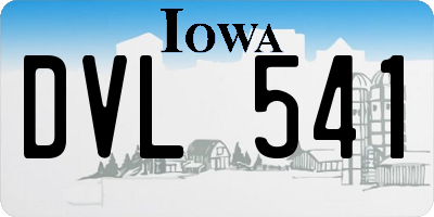 IA license plate DVL541