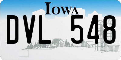 IA license plate DVL548