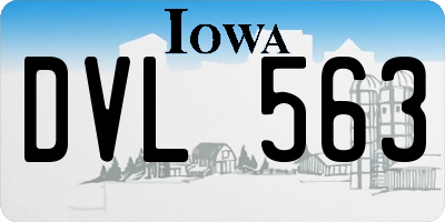IA license plate DVL563
