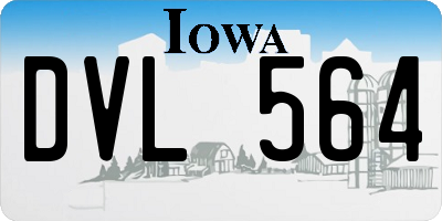 IA license plate DVL564