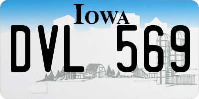 IA license plate DVL569
