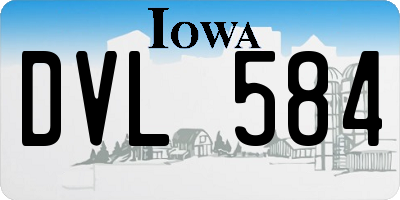 IA license plate DVL584