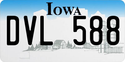 IA license plate DVL588