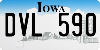 IA license plate DVL590