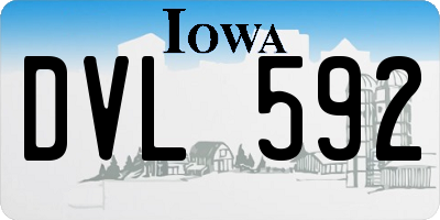 IA license plate DVL592