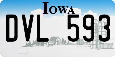 IA license plate DVL593