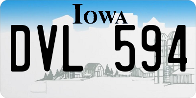 IA license plate DVL594