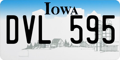 IA license plate DVL595