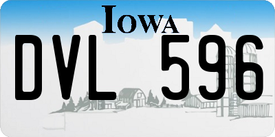 IA license plate DVL596