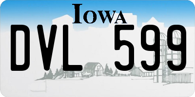 IA license plate DVL599