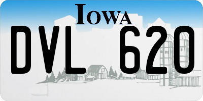 IA license plate DVL620