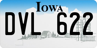 IA license plate DVL622