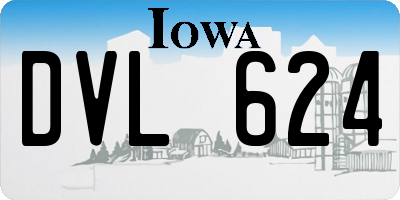 IA license plate DVL624