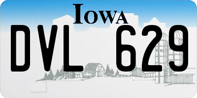 IA license plate DVL629