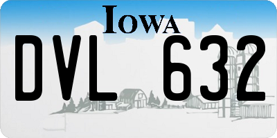 IA license plate DVL632