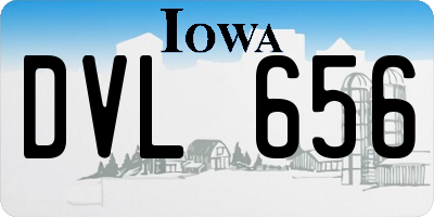 IA license plate DVL656