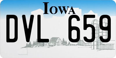 IA license plate DVL659