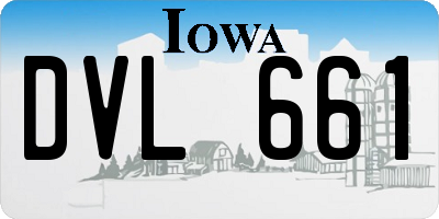 IA license plate DVL661