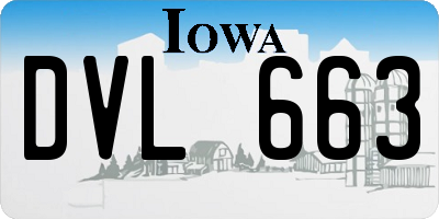 IA license plate DVL663