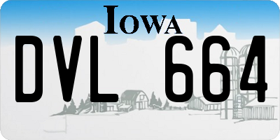 IA license plate DVL664