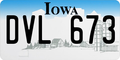 IA license plate DVL673