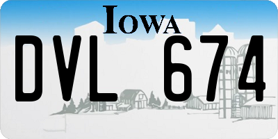 IA license plate DVL674