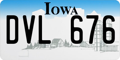 IA license plate DVL676