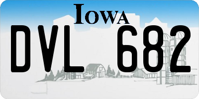 IA license plate DVL682