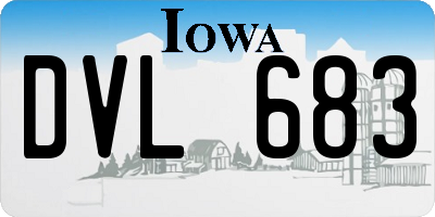 IA license plate DVL683