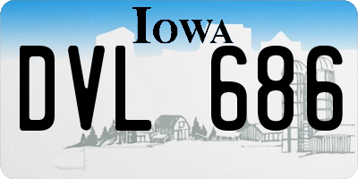 IA license plate DVL686