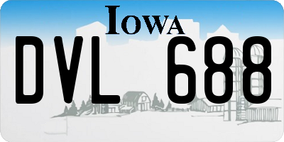 IA license plate DVL688