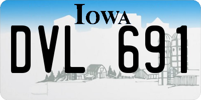 IA license plate DVL691