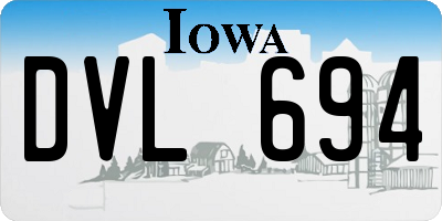 IA license plate DVL694