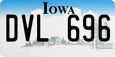 IA license plate DVL696