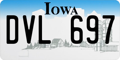 IA license plate DVL697