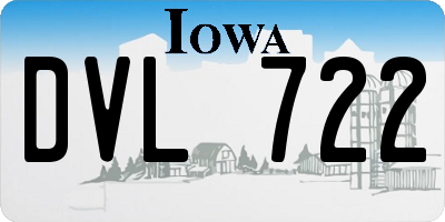 IA license plate DVL722