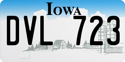 IA license plate DVL723