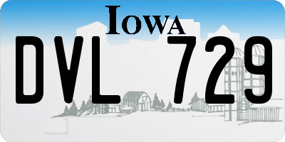 IA license plate DVL729