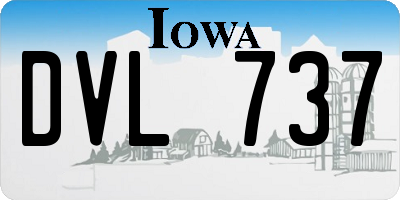 IA license plate DVL737
