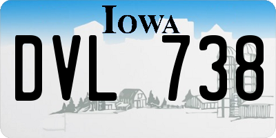 IA license plate DVL738