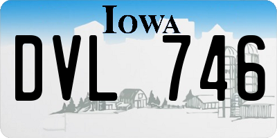 IA license plate DVL746