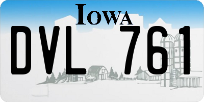 IA license plate DVL761